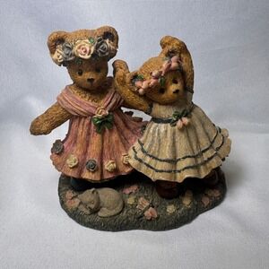 Young's Inc Berry Hill Bears Spring Encore 1997 Dancing Teddy Bear Figurine